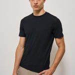 T-shirt uomo girocollo nera AU1330C 1002 ALPHA STUDIO 
