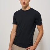 T-shirt uomo girocollo nera AU1330C 1002 ALPHA STUDIO 