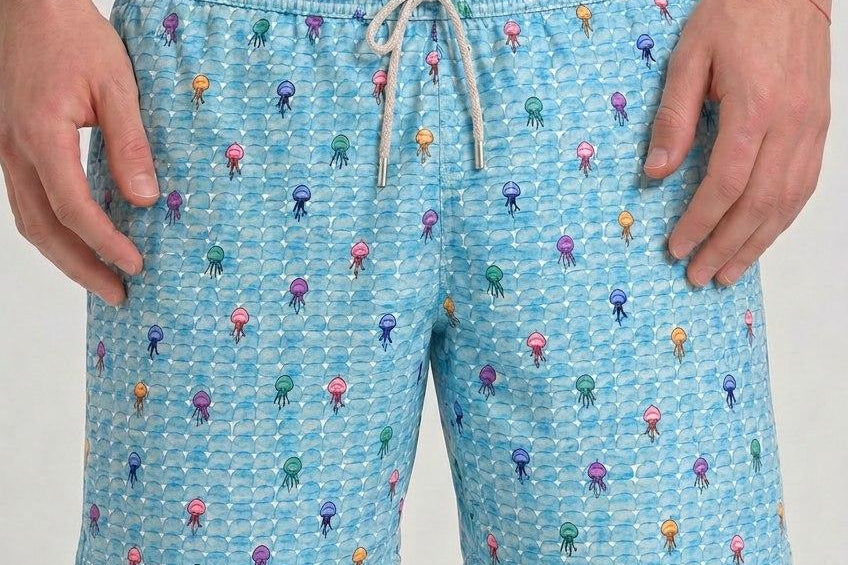 Costume uomo Bubble Gelly azzurro BUBBLEGELLYFISH 01 MC2 SAINT BARTH 