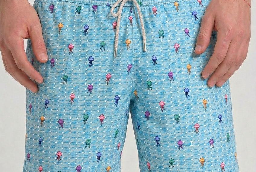 Costume uomo Bubble Gelly azzurro BUBBLEGELLYFISH 01 MC2 SAINT BARTH 