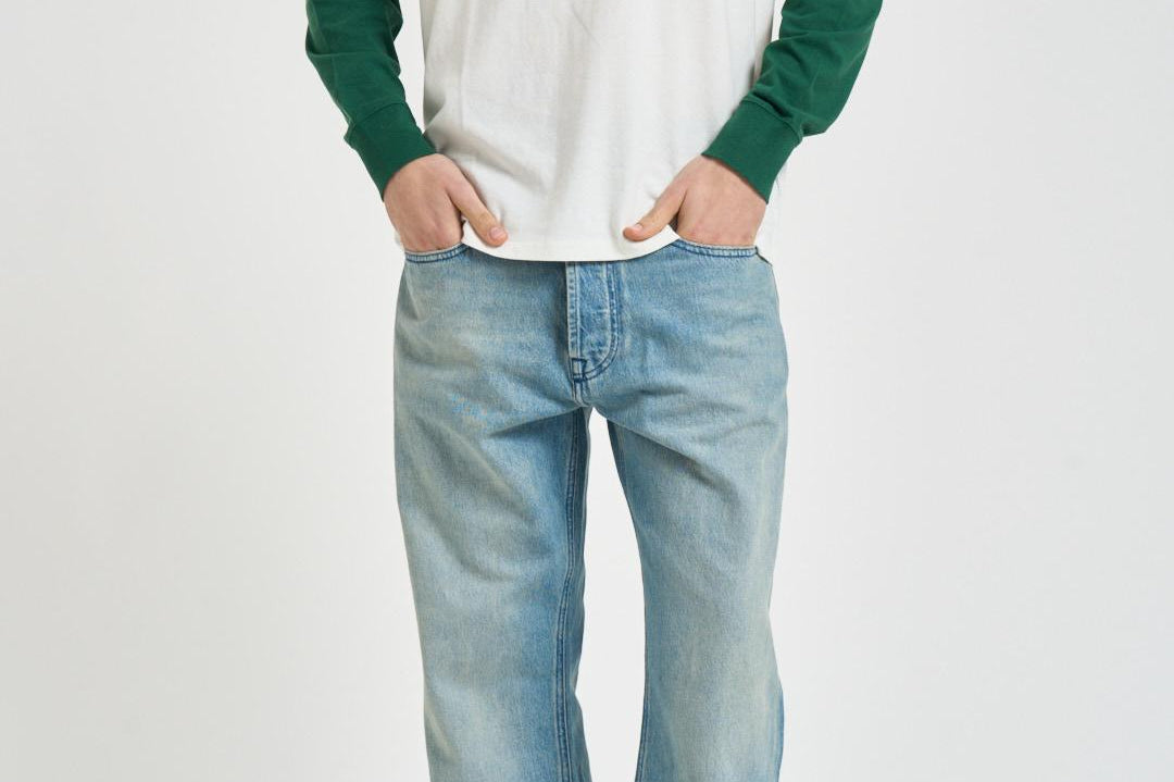 T-shirt uomo a manica lunga con stampa bianca e verde 710B13484 001 RALPH LAUREN 