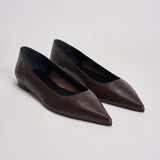 Ballerina donna a punta moro FL0113001003 MOKA AEYDE 