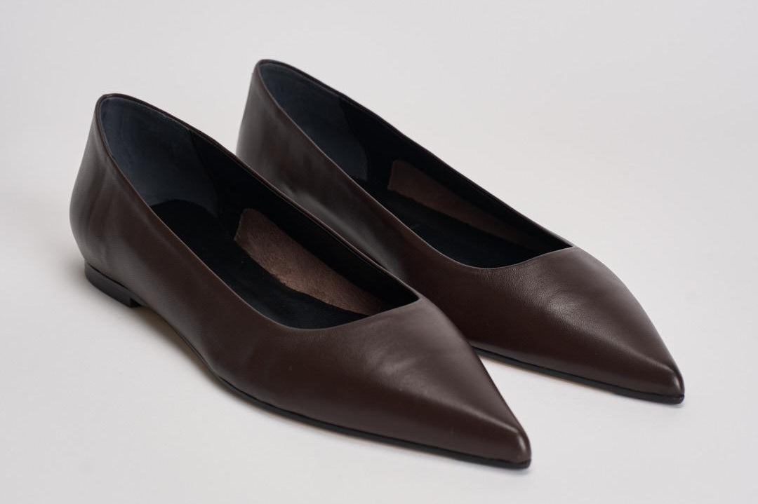 Ballerina donna a punta moro FL0113001003 MOKA AEYDE 