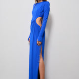 Abito donna lungo Octavia Dress blu cobalto 625SS6629O NAVYBLUE DANAME 