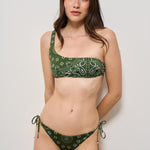 Bikini donna fantasia verde monospalla CELESTINE+VIRGO 03149H MC2 SAINT BARTH 