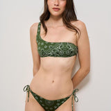 Bikini donna fantasia verde monospalla CELESTINE+VIRGO 03149H MC2 SAINT BARTH 