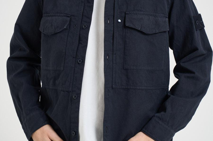 Camicia uomo a coste blu 1200012 S0F36V0020 STONE ISLAND 