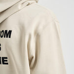 Felpa uomo con cappuccio beige slogan HO162 CO127MT DROLE DE MONSIEUR 