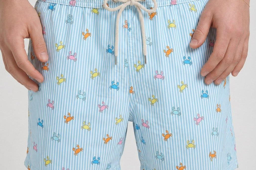 Costume uomo Granchi a righe azzurro PINCHYMULTISTRIPES 30 MC2 SAINT BARTH 