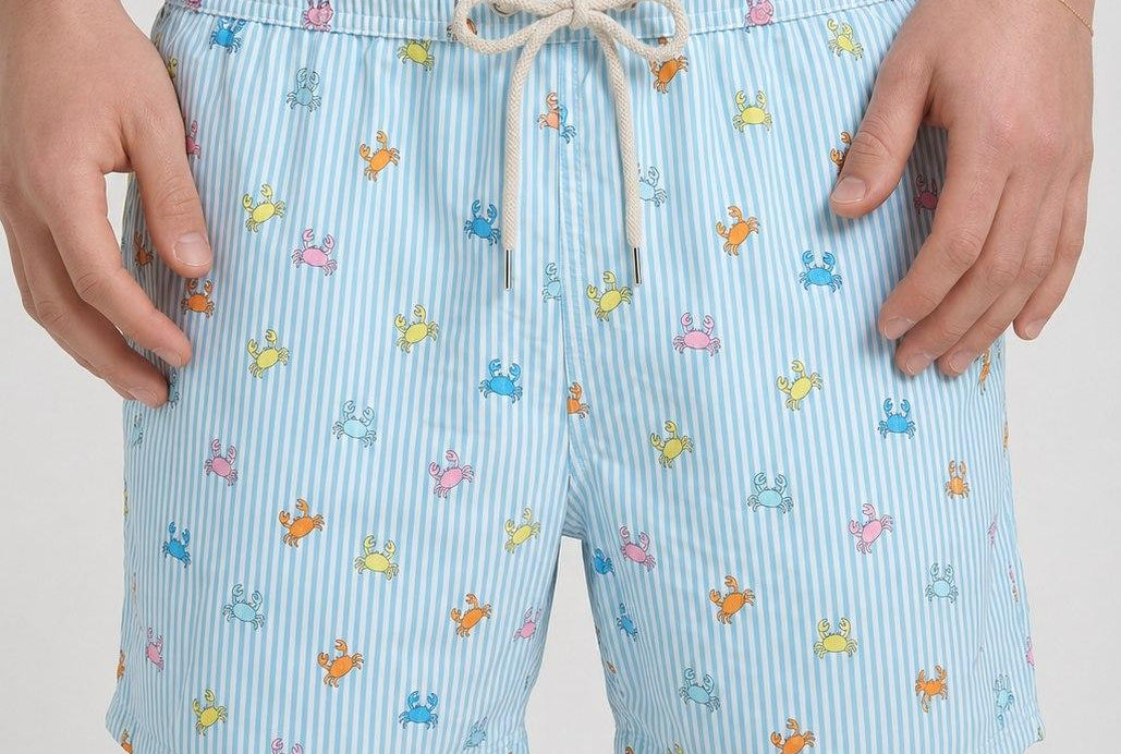 Costume uomo Granchi a righe azzurro PINCHYMULTISTRIPES 30 MC2 SAINT BARTH 