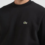 Felpa uomo girocollo in pile nera SH9608 031 LACOSTE 