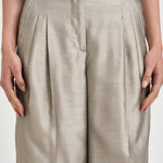 Pantalone donna palazzo in organza grigio E04452D 970 PESERICO 