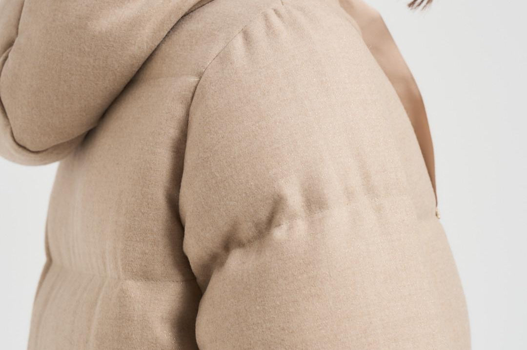 Piumino donna midi trapuntato beige PI002104D 1985 HERNO 