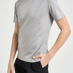 T-shirt uomo girocollo grigio chiaro SH000760 SILVER ACCADEMIE TESSILI 