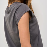 T-shirt donna con stampa grigia 104603 A2DAI63 PINKO 