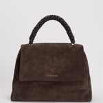 Borsa donna Sveva Peach Media a spalla in suede con tracolla moro BT2006PEO TMORO ORCIANI 