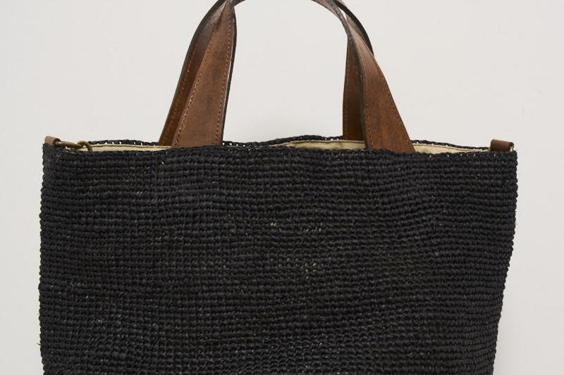 Borsa donna Mirozy in rafia nera MIROZY BLACK IBELIV 