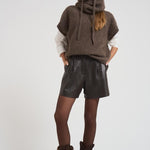 Balaclava cappuccio donna tortora D000543 LACOON024CASTAGNA P.a.r.o.s.h. 