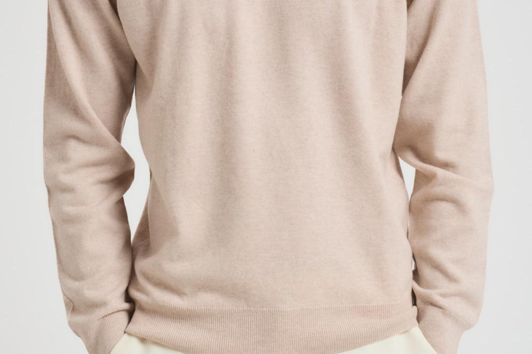 Maglia uomo girocollo beige DC918022 MIELE DELLA CIANA CASHMERE 