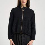 Bomber donna micropaillettes nero GI000385D 12862S9300 HERNO 