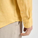 Camicia uomo in lino gialla 710966294 515 RALPH LAUREN 