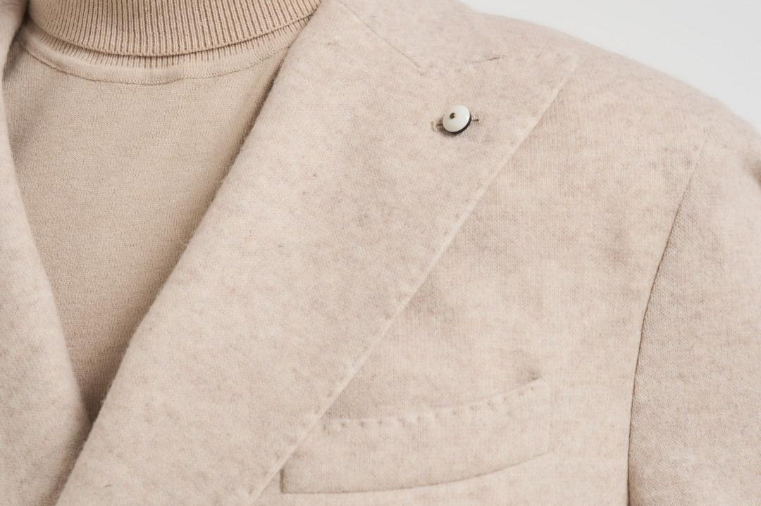 Giacca uomo doppiopetto beige 2813 557013 L.B.M. 