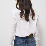 Camicia donna in lino bianco ottico 211970730 001 RALPH LAUREN 