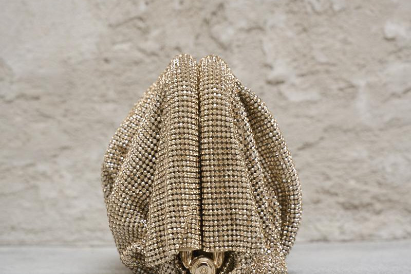 Pochette donna con strass dorata VENUS LAPETITE 060ORO BENEDETTA BRUZZICHES 