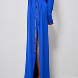 Abito donna lungo Octavia Dress blu cobalto 625SS6629O NAVYBLUE DANAME 