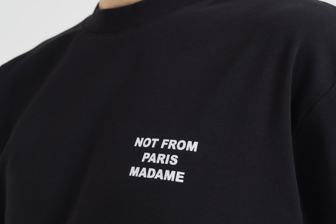 T-shirt uomo girocollo nera TS203 CO0002BL DROLE DE MONSIEUR 
