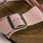 Sandalo donna Arizona in suede rosa 1031651 PINK BIRKENSTOCK 