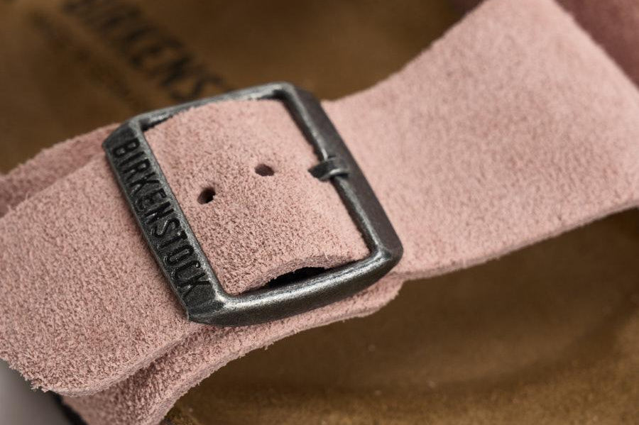 Sandalo donna Arizona in suede rosa 1031651 PINK BIRKENSTOCK 