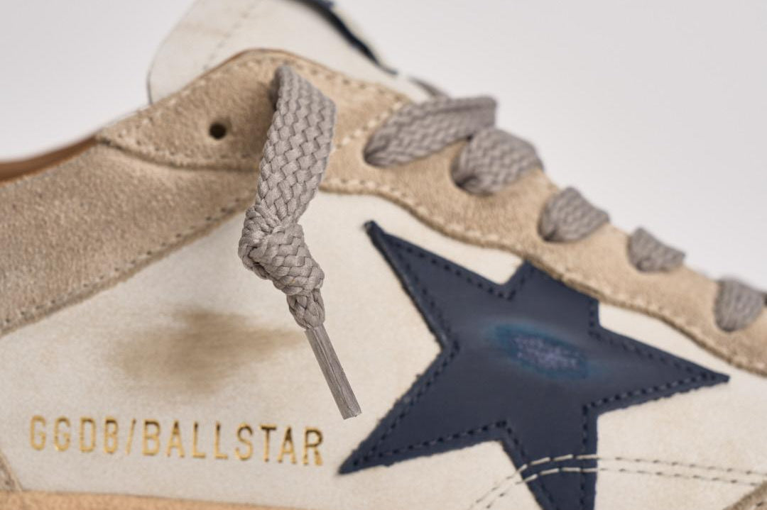 Sneakers uomo Ball star beige e blu GMF01034 F00812712387 GOLDEN GOOSE 