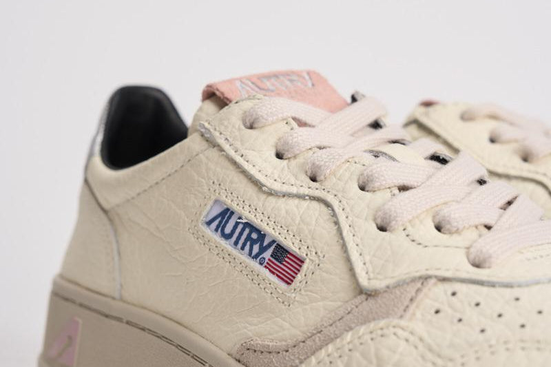 Sneakers donna Medalist panna, argento e rosa AULW LE18 AUTRY 