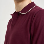 Polo uomo in maglia bordeaux SLOANCONTRAST 45 MC2 SAINT BARTH 