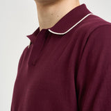 Polo uomo in maglia bordeaux SLOANCONTRAST 45 MC2 SAINT BARTH 