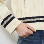 Maglia donna panna GWP02120 P00191211782 GOLDEN GOOSE 