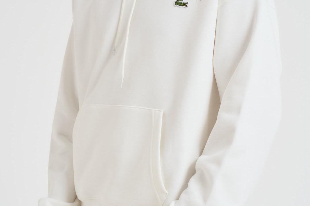 Felpa con cappuccio uomo panna SH5947 70V LACOSTE 