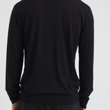 Polo uomo in lana merino nera GMP01353 P00104190100 GOLDEN GOOSE 