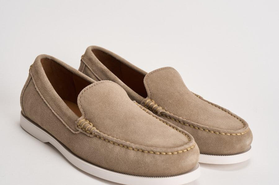 Mocassino uomo in suede beige 803932196 001 RALPH LAUREN 
