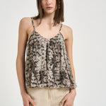 Top donna con stampa animalier marrone 106868 A3APCZ9 PINKO 