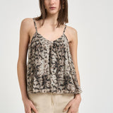 Top donna con stampa animalier marrone 106868 A3APCZ9 PINKO 