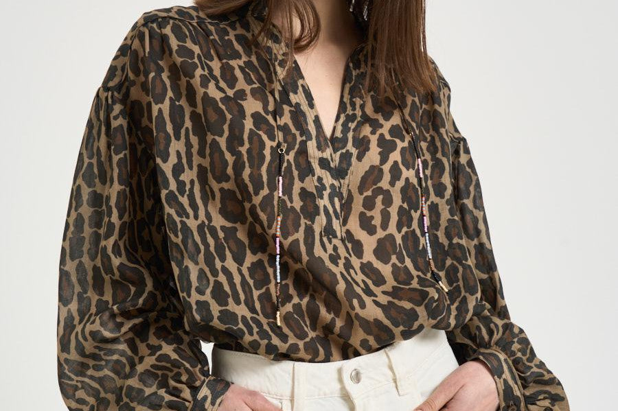 Blusa donna animalier S1163 111 BAZAR DELUXE 