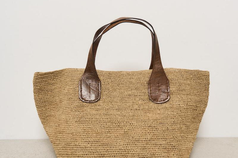 Borsa donna Tokyo in rafia beige TOKYOII TEA IBELIV 