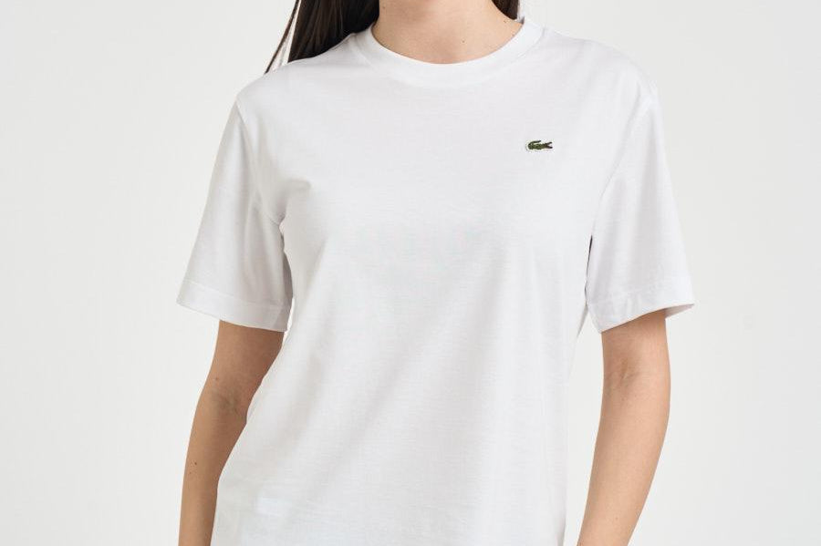 T-shirt donna girocollo bianca TF7215 001 LACOSTE 