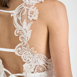 Top donna con ricami bianco W08170581 WHITE MAURIZIO MYKONOS 