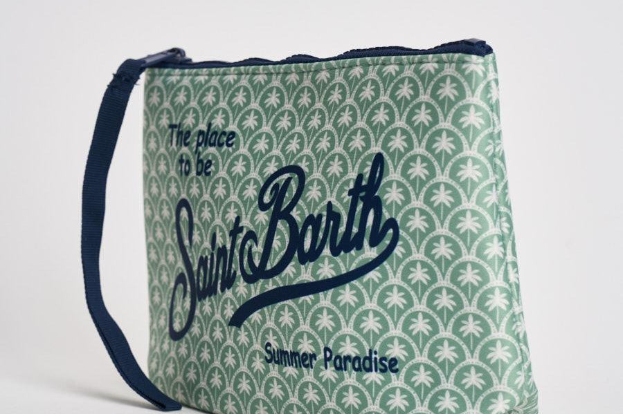 Pochette donna Aline in fantasia floreale verde salvia ALINE 00990L MC2 SAINT BARTH 
