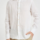 Camicia uomo in lino bianca J66TNP UA1 ACCADEMIE TESSILI 