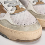 Sneakers uomo Forty2 bianca e marrone GMF00630 F00795711981 GOLDEN GOOSE 