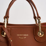 Borsa a mano donna in pelle marrone EW000361 AF12036M6030 EMPORIO ARMANI 